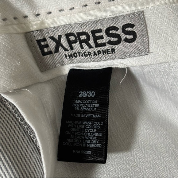 Express Photographer Striped Trouser Pants Size 28/30 Office Business Casual - Picture 13 of 13